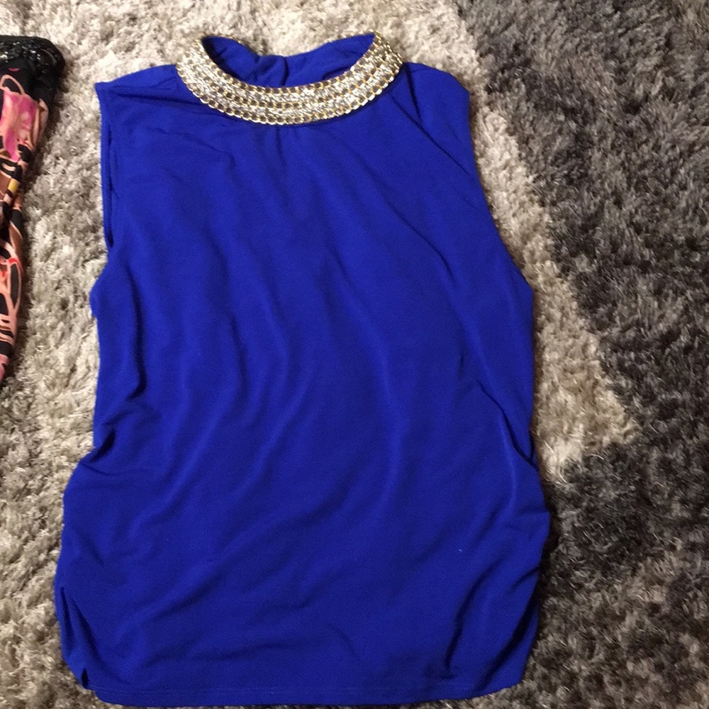 🌹Used blouse color blue